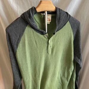BDG Green and Black Knit Hoodie